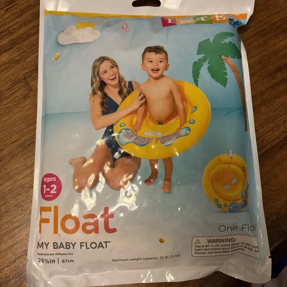 Intex My Baby Float New Sealed 59574EP Ages 1-2 Yellow Floatie Water Safety